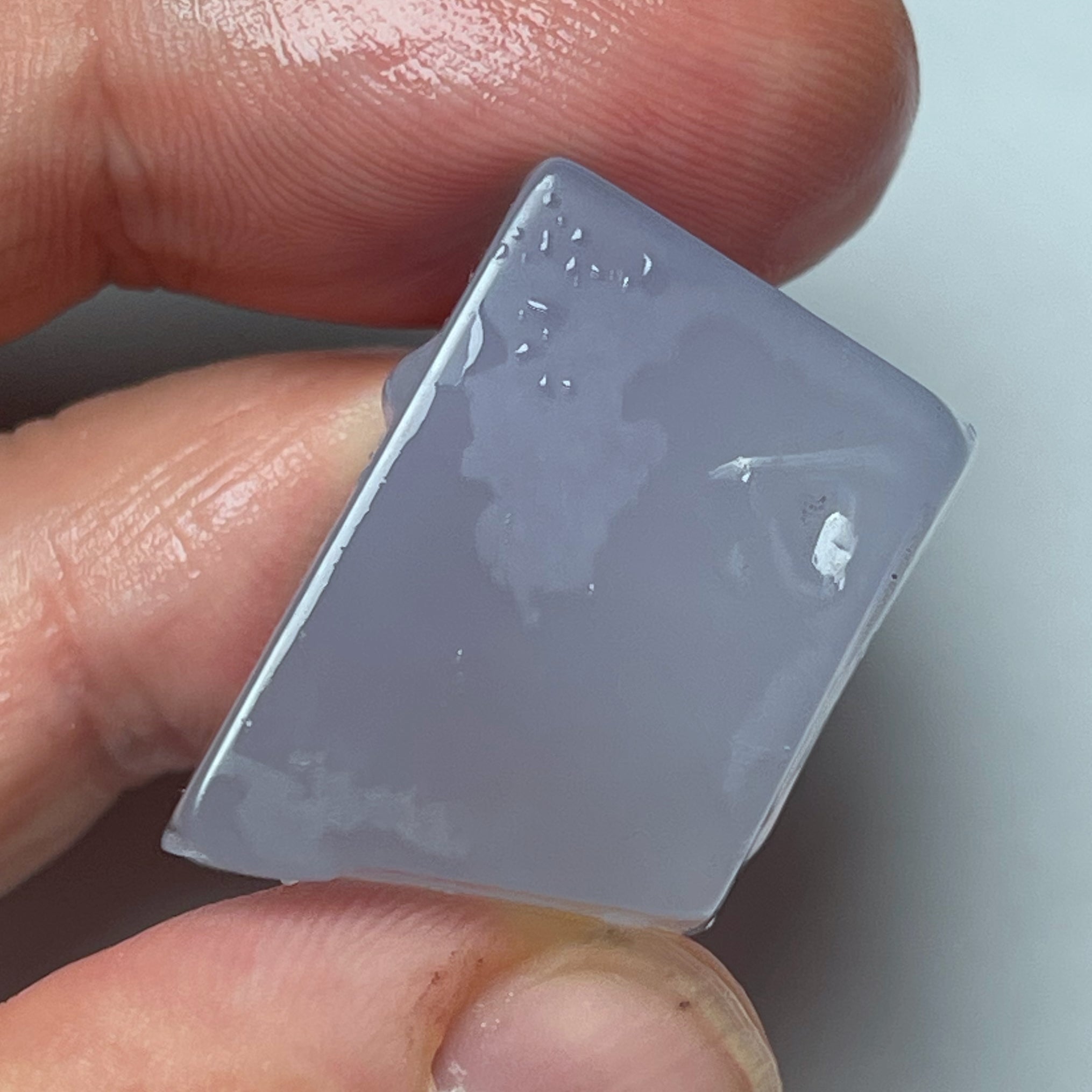 12 Gramm - Roher eisblauer Chalzedon aus Äthiopien - DeinOpal