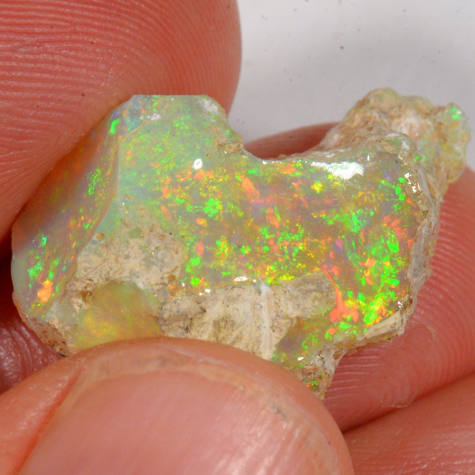 15 Karat - Brillanter Pinfire Roher Äthiopischer Welo Opal - DeinOpal