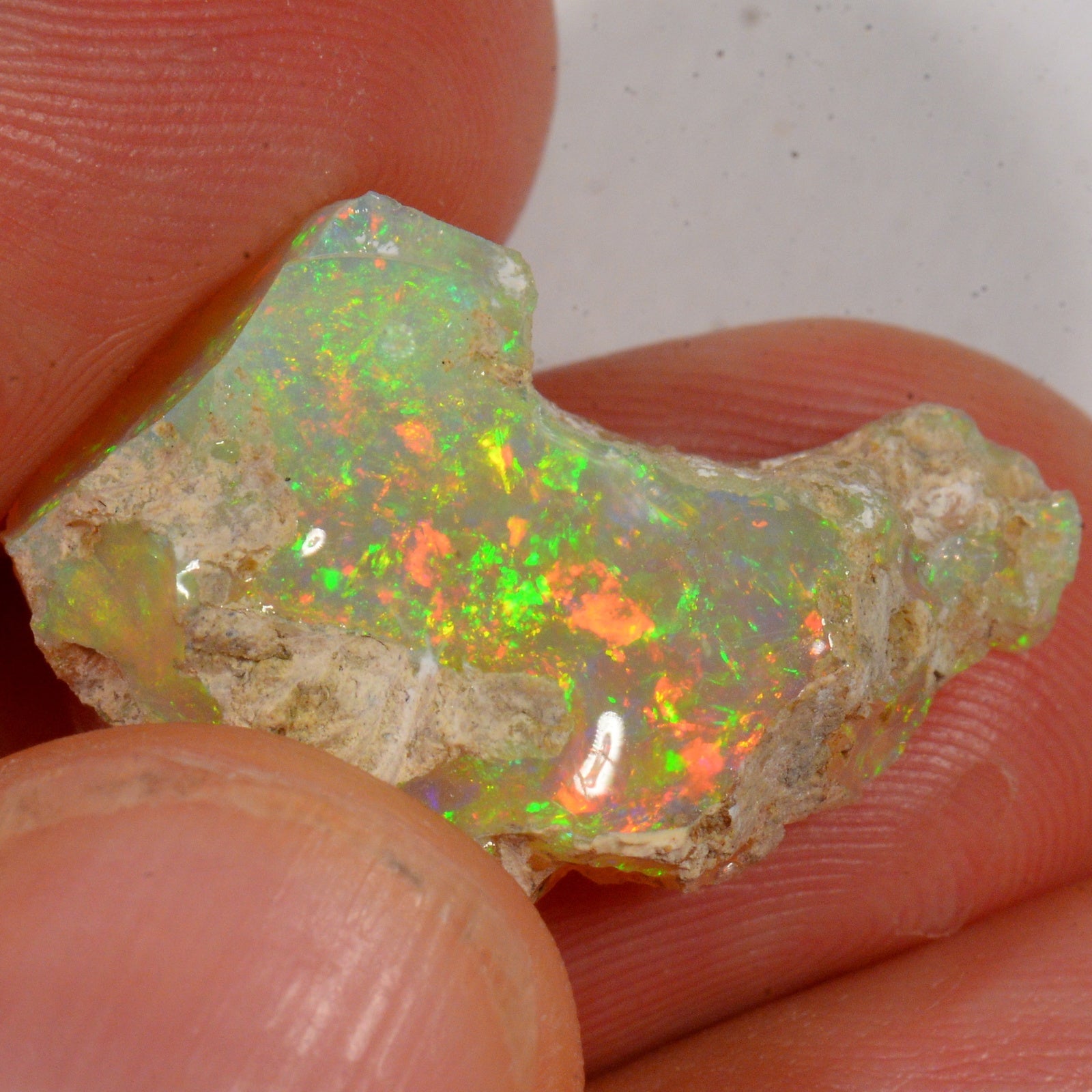 15 Karat - Brillanter Pinfire Roher Äthiopischer Welo Opal - DeinOpal