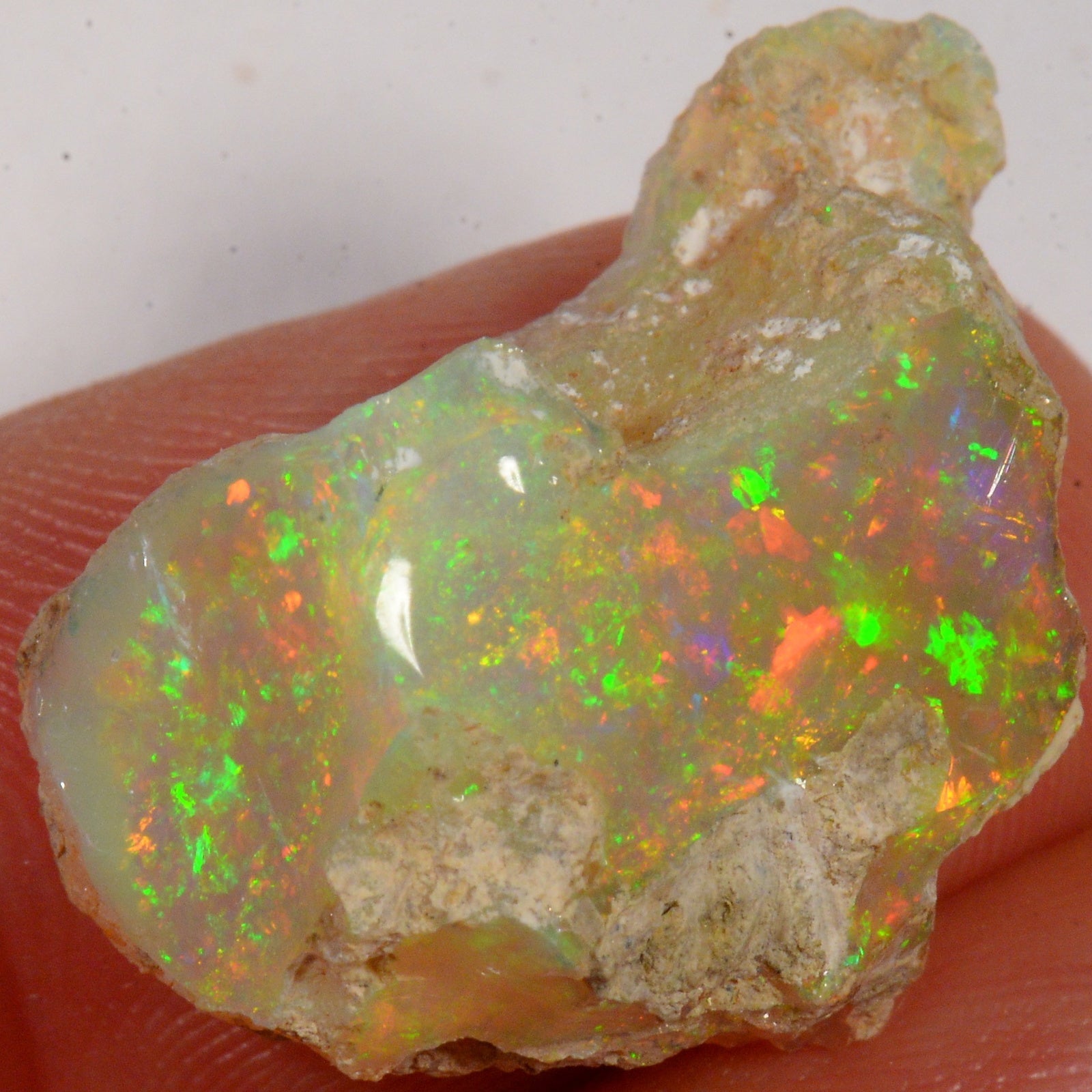15 Karat - Brillanter Pinfire Roher Äthiopischer Welo Opal - DeinOpal