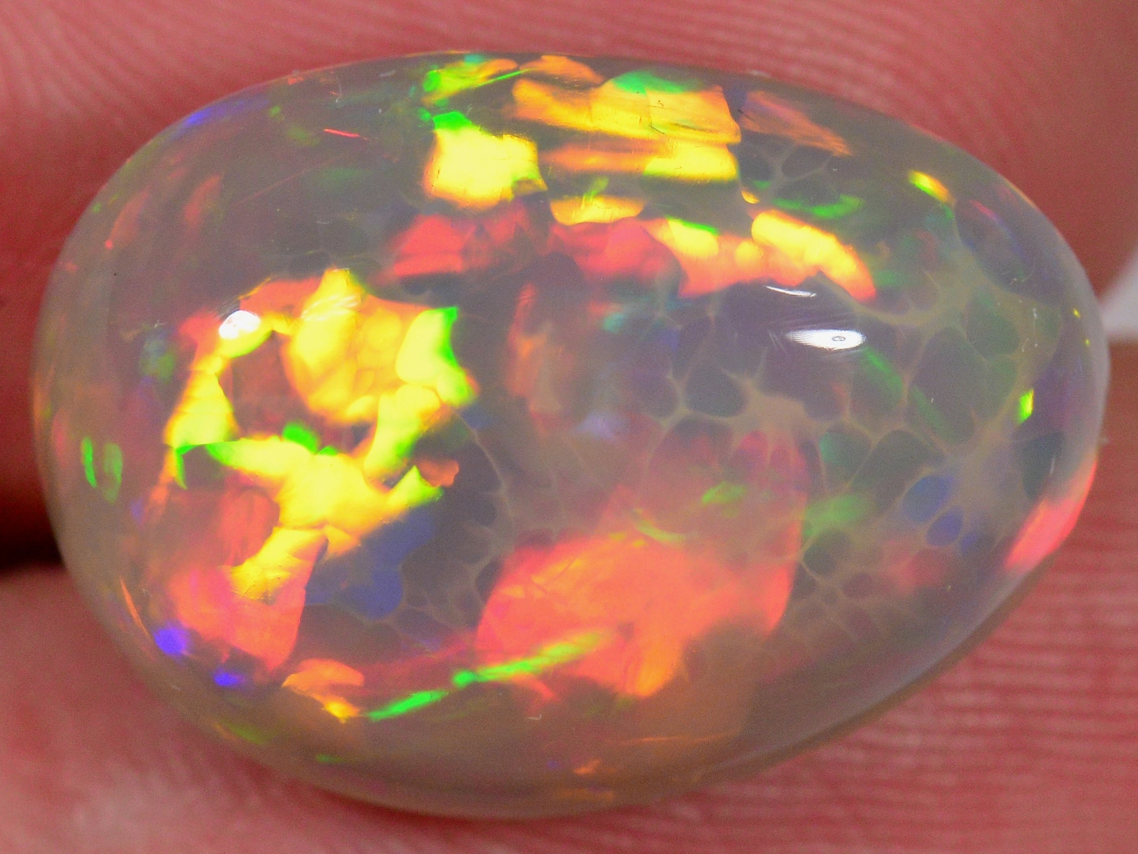 16.7 Karat - Dunkler leuchtender Äthiopischer Welo Opal - DeinOpal