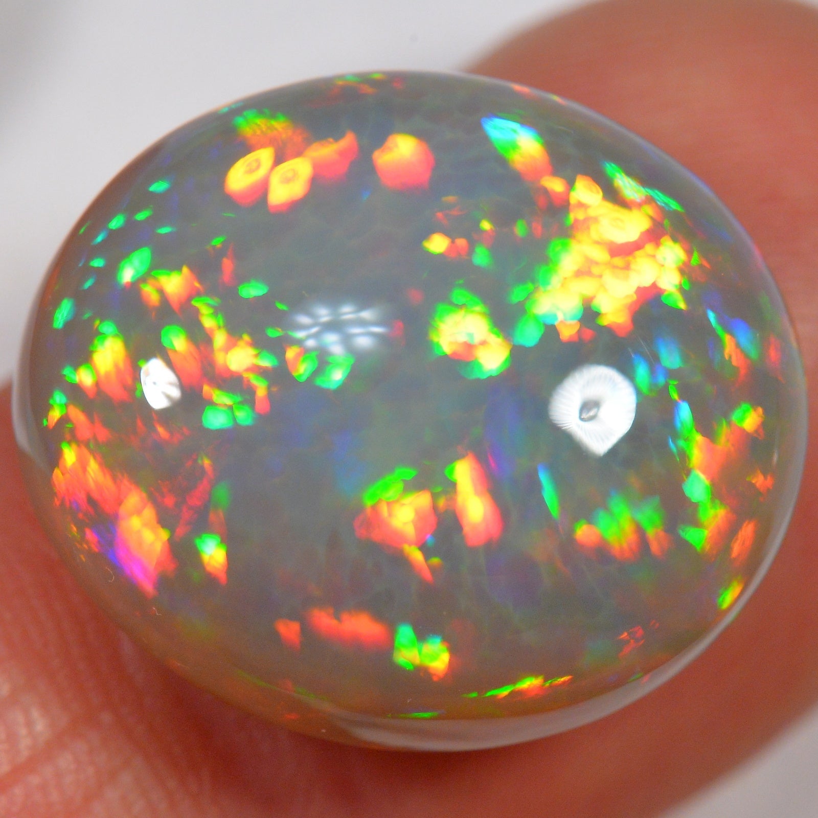17.1 Carat Stunning Dark Ethiopian Welo Opal with Rainbow Colors — natural untreated Ethiopian Welo opal