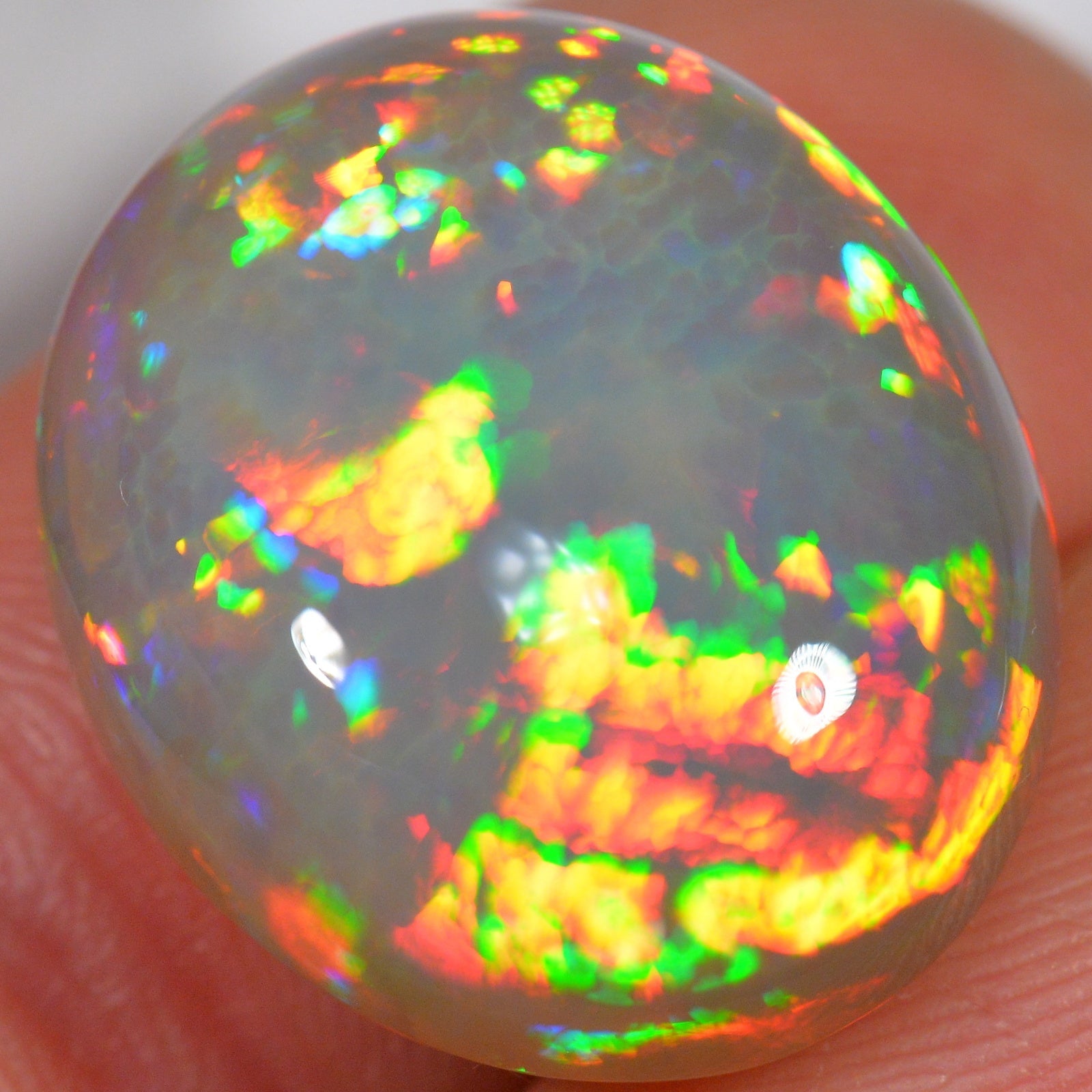 17.1 Carat Stunning Dark Ethiopian Welo Opal with Rainbow Colors — natural untreated Ethiopian Welo opal