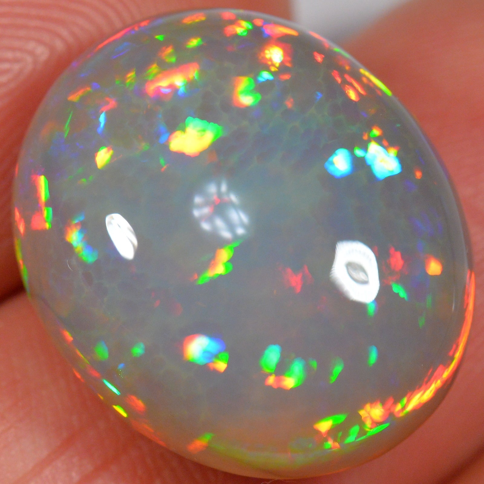 17.1 Carat Stunning Dark Ethiopian Welo Opal with Rainbow Colors — natural untreated Ethiopian Welo opal