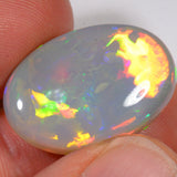 18,7 carats - Opale Welo d'Éthiopie rare à motif sur base grise – opale Welo d'Éthiopie naturelle