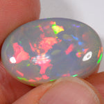 18,7 carats - Opale Welo d'Éthiopie rare à motif sur base grise – opale Welo d'Éthiopie naturelle