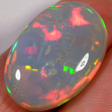 18,7 carats - Opale Welo d'Éthiopie rare à motif sur base grise – opale Welo d'Éthiopie naturelle