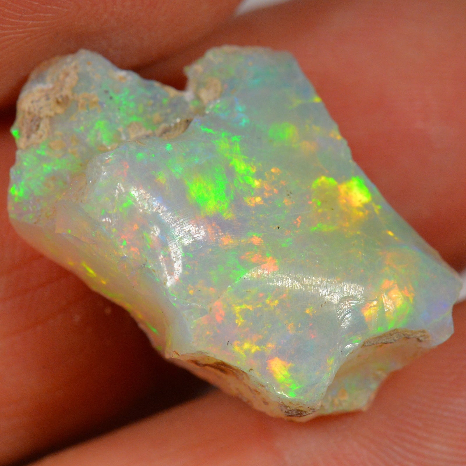 19.5 Carat Rough Ethiopian Welo Opal — natural untreated rough Ethiopian Welo opal