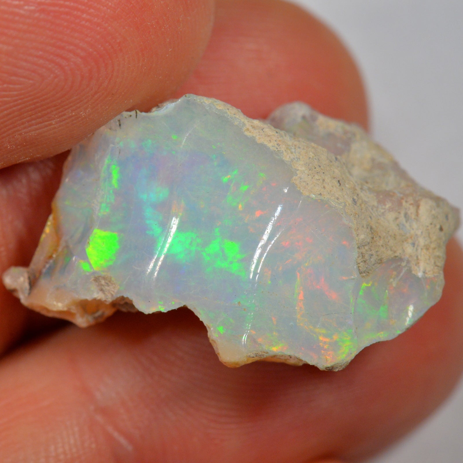 19.5 Carat Rough Ethiopian Welo Opal — natural untreated rough Ethiopian Welo opal