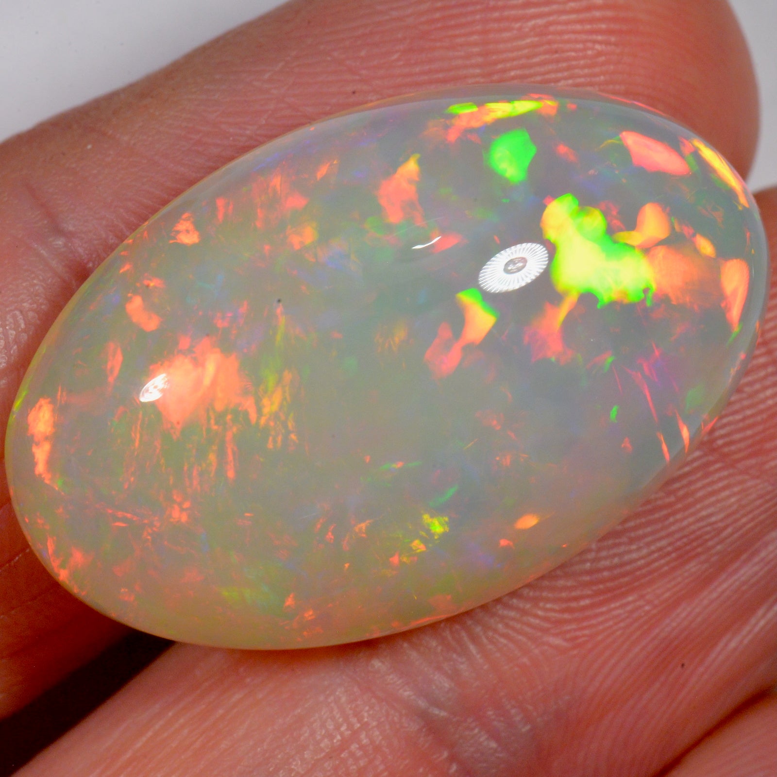 24.7 Carat - Bright Tan Based Ethiopian Welo Opal — natural untreated Ethiopian Welo opal