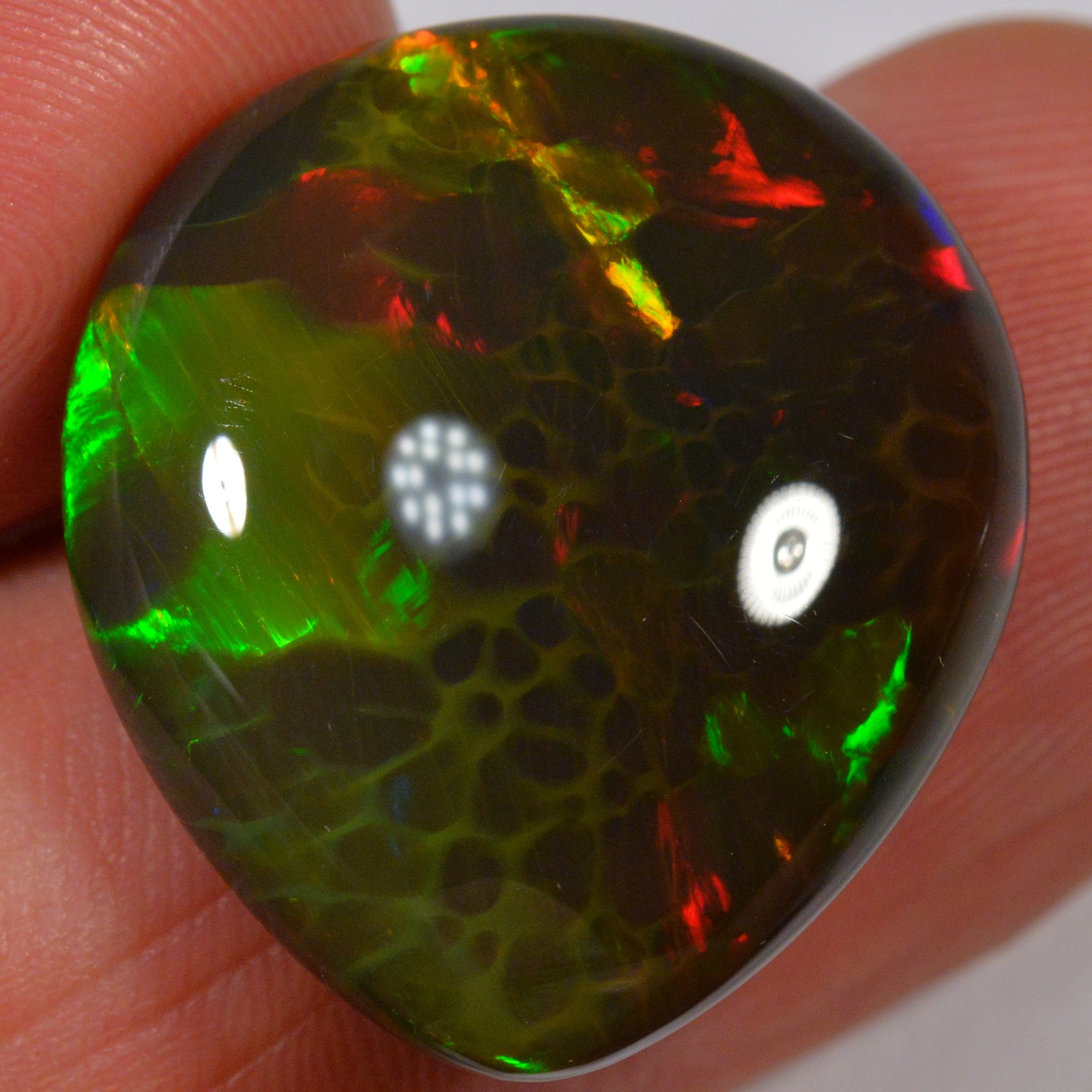 24.8 Karat - Natürlicher Äthiopischer Schwarzopal - Beska Mine - DeinOpal