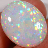 28,1 carats - Opale Welo d'Éthiopie brillante à motif nid d'abeille authentique – opale Welo d'Éthiopie naturelle