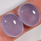 28.8 Karat - Blaues Chalzedon Paar aus Äthiopien - DeinOpal