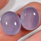 28.8 Karat - Blaues Chalzedon Paar aus Äthiopien - DeinOpal