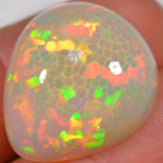 32.5 Carat Large Brilliant Ethiopian Welo Opal with Honeycomb Pattern — natural untreated Ethiopian Welo opal