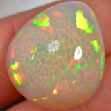 32.5 Carat Large Brilliant Ethiopian Welo Opal with Honeycomb Pattern — natural untreated Ethiopian Welo opal