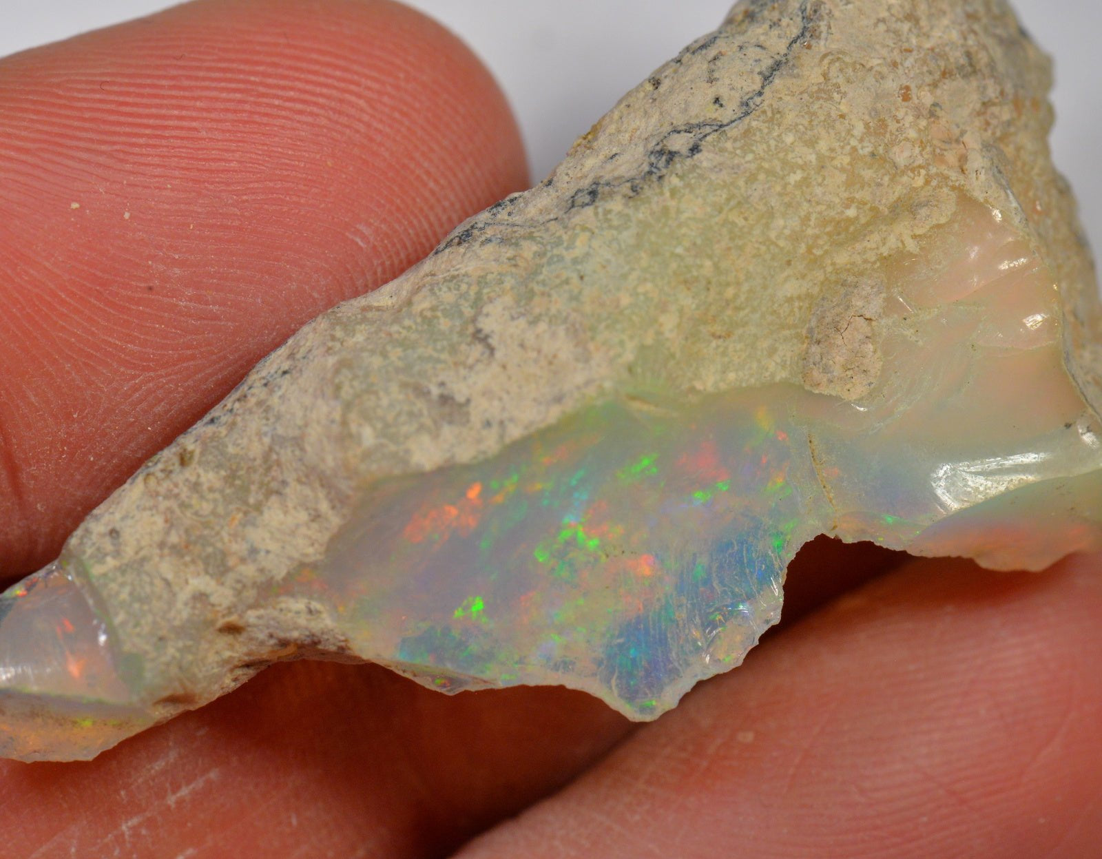 46.6 Carat Rough Ethiopian Welo Opal — natural untreated rough Ethiopian Welo opal