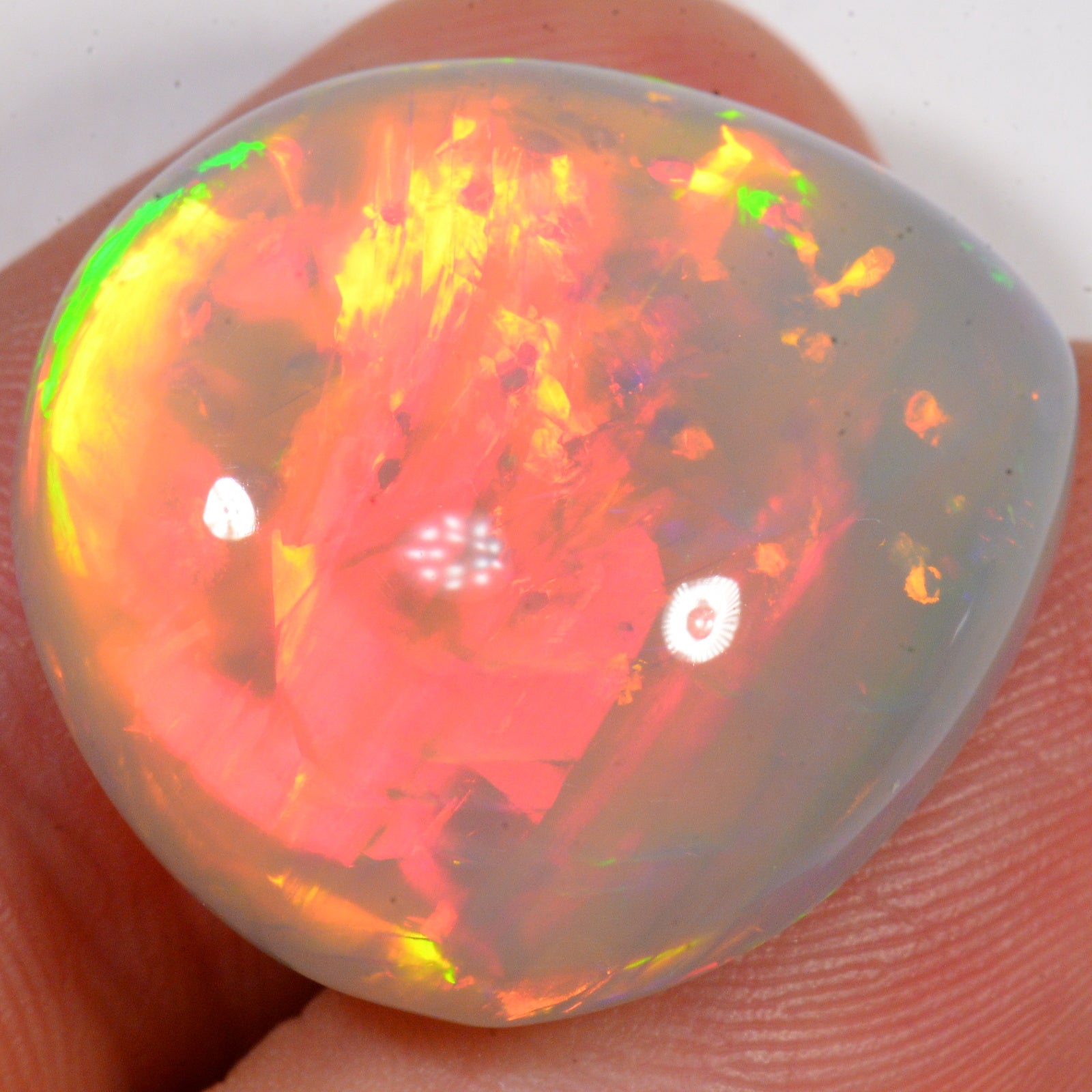 23.3 Karat - Brillanter Broadflash und Flake Pattern Äthiopischer Welo Opal – natürlicher äthiopischer Welo Opal