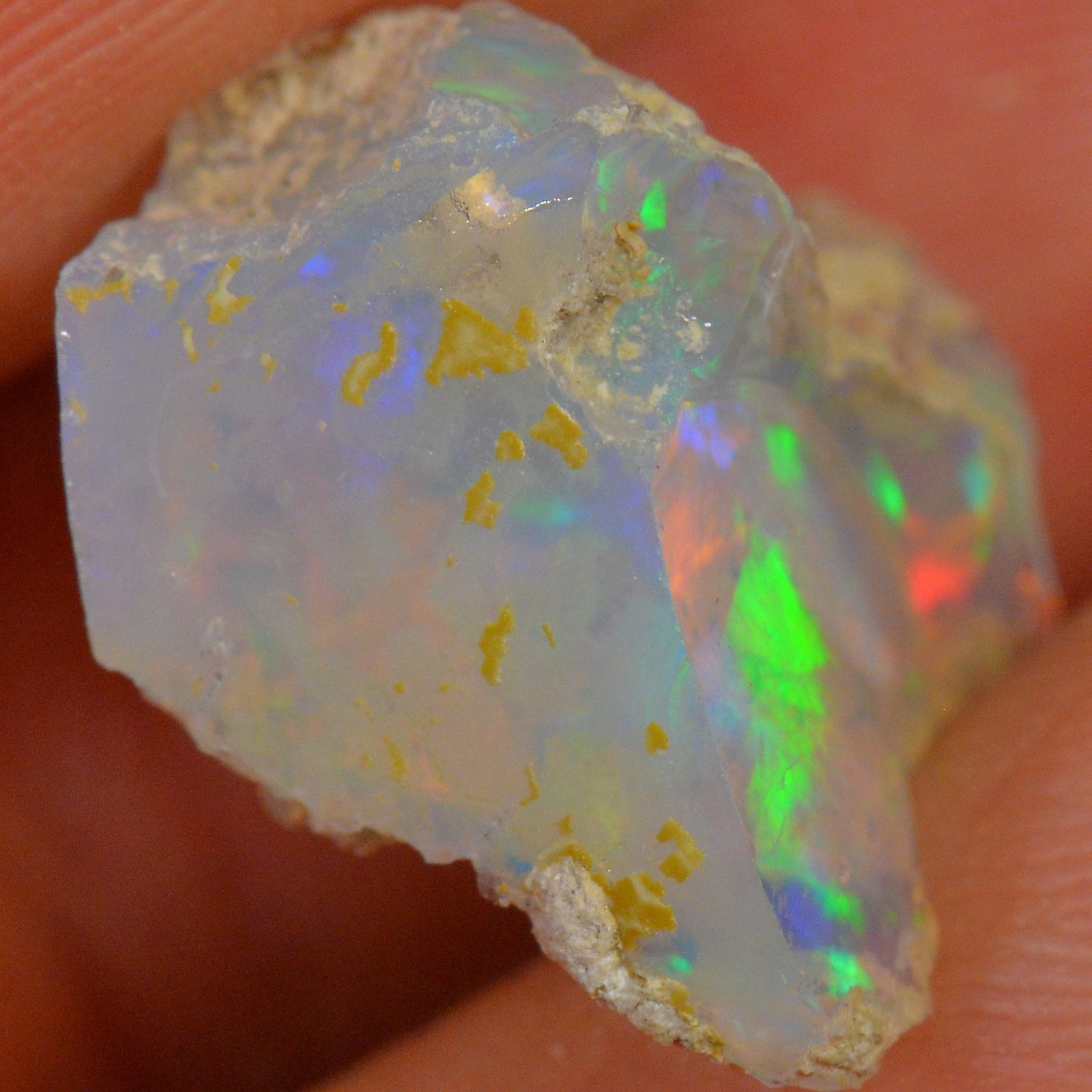 7 Carat Rough Ethiopian Welo Opal — natural untreated rough Ethiopian Welo opal