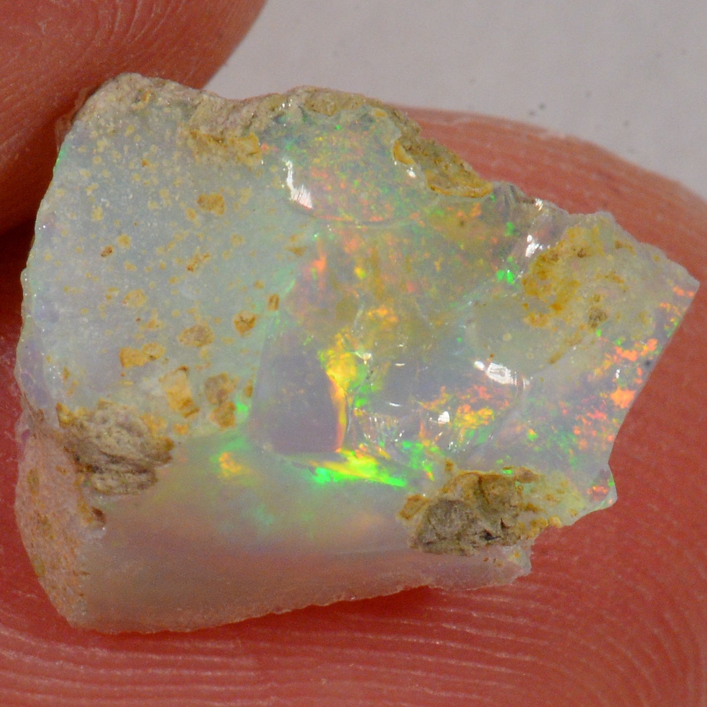 3,7 carats - Opale Welo brute d'Éthiopie – opale Welo d'Éthiopie naturelle
