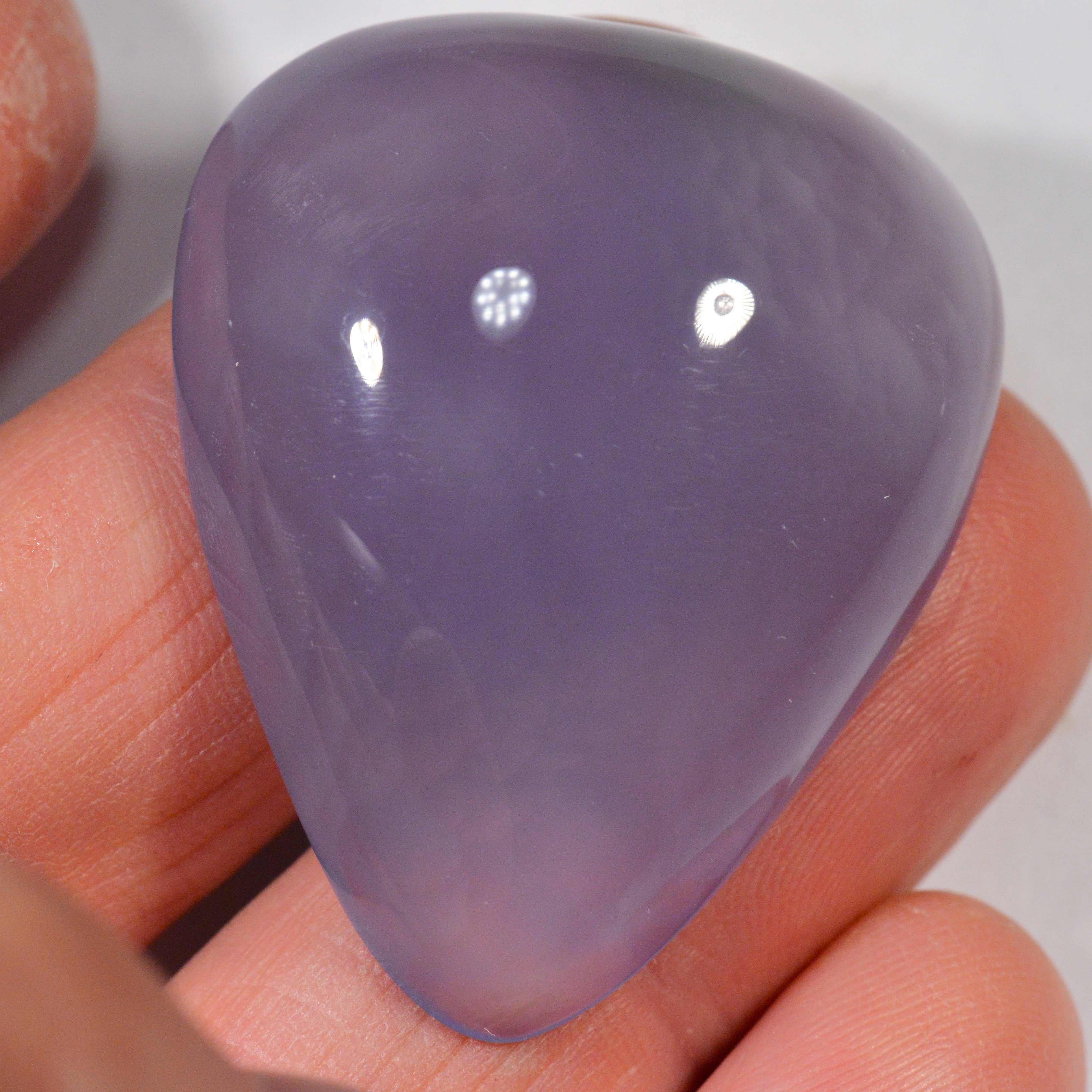 94.2 Karat - Grosser Blauer/Lavender Chalzedon aus Äthiopien - DeinOpal