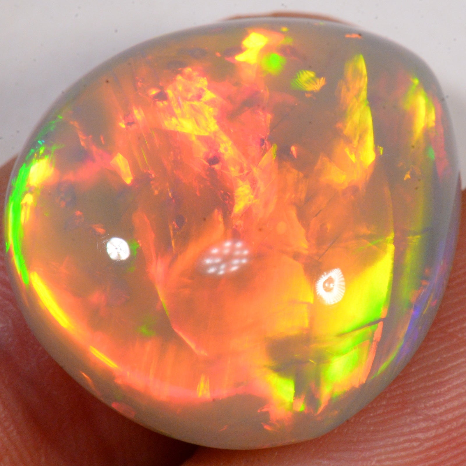 23.3 Karat - Brillanter Broadflash und Flake Pattern Äthiopischer Welo Opal – natürlicher äthiopischer Welo Opal