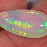 6.3 carat - Teardrop-shaped Ethiopian Welo Opal with neon colors 