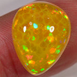 8.1 Carat - Rare Golden Ethiopian Welo Opal with Honeycomb Pattern 