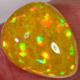 8.1 Carat - Rare Golden Ethiopian Welo Opal with Honeycomb Pattern 