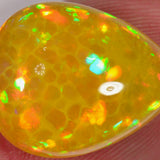 8.1 Carat - Rare Golden Ethiopian Welo Opal with Honeycomb Pattern 