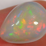 8.5 carats - teardrop-shaped Ethiopian Welo Opal with soft pastel colors 