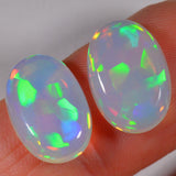 8.8 Carat - Oval Cut Ethiopian Welo Opal Pair