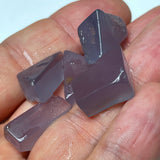 15 Gramm total - 5 Stück Rohe blaue Chalzedon aus Äthiopien