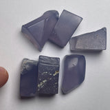 35 Grams - Parcel with raw blue Chalcedony from Ethiopia - 6 pieces