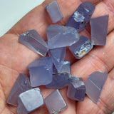 36 Gramm - Parcel mit rohen blauen Chalzedon aus Äthiopien - 15 Stück