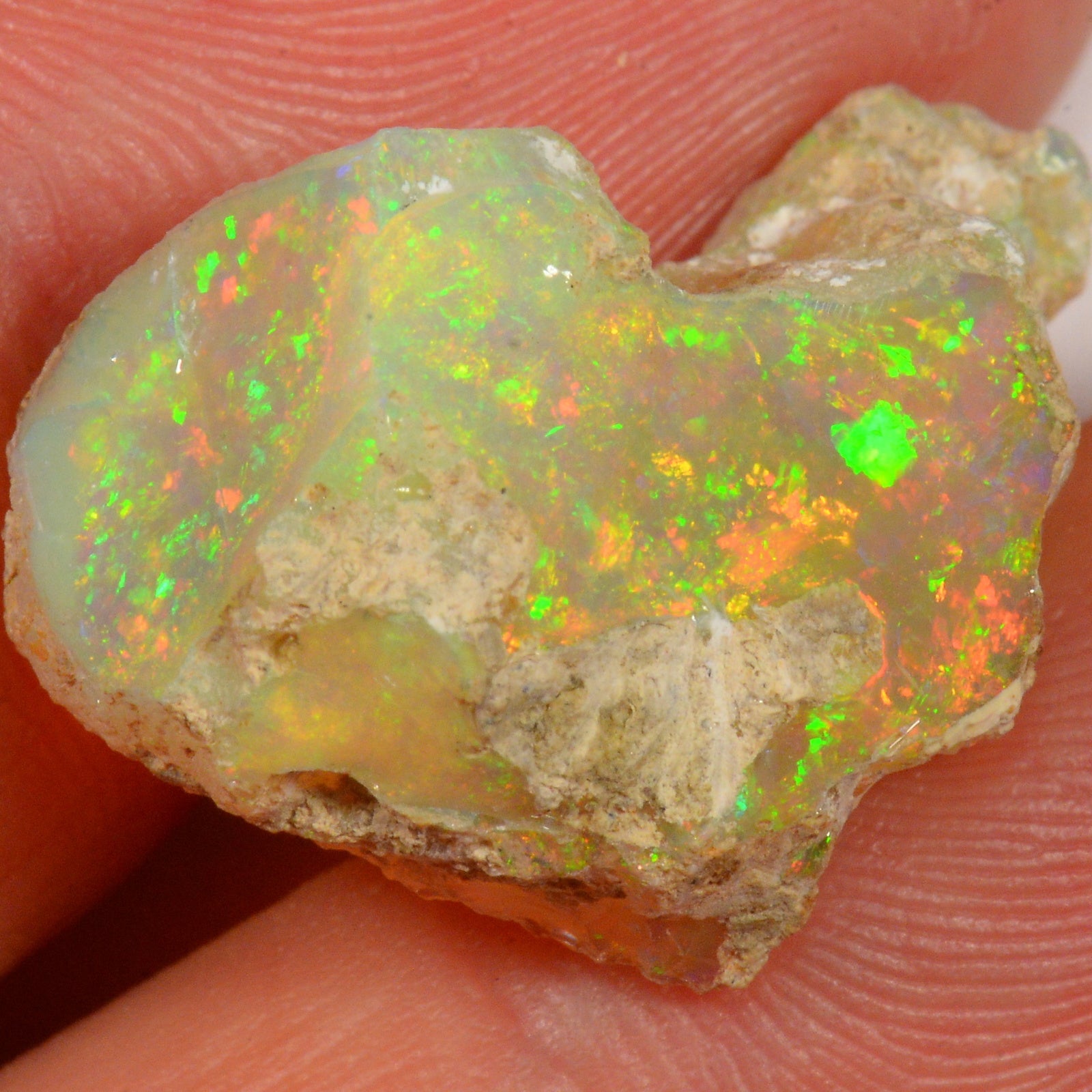 15 Karat - Brillanter Pinfire Roher Äthiopischer Welo Opal – natürlicher äthiopischer Welo Opal