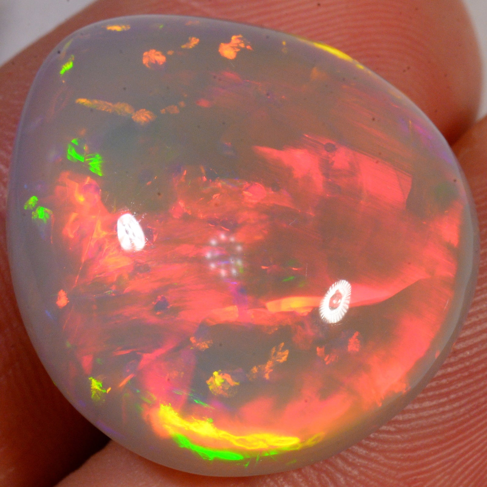 23.3 Karat - Brillanter Broadflash und Flake Pattern Äthiopischer Welo Opal – natürlicher äthiopischer Welo Opal